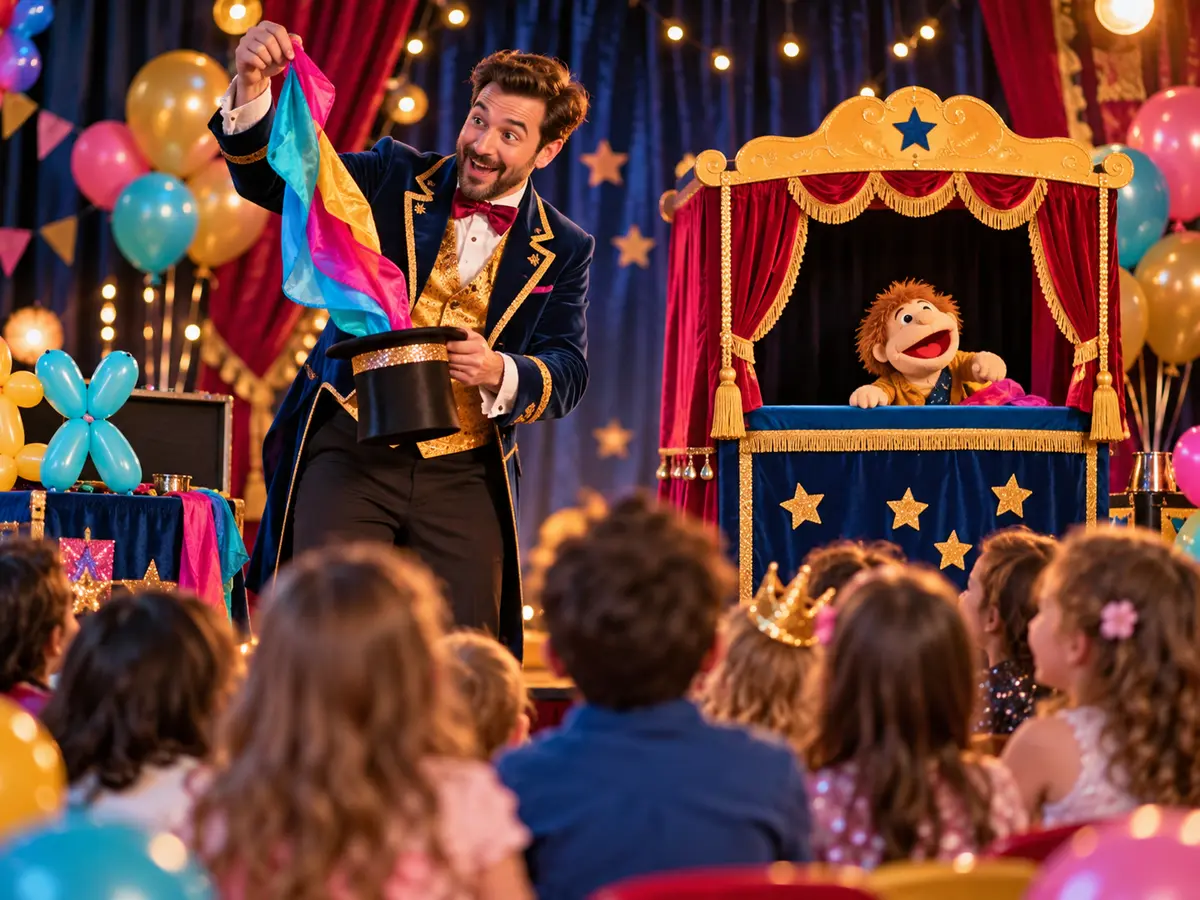 Espectáculo infantil de magia, títeres y globoflexia